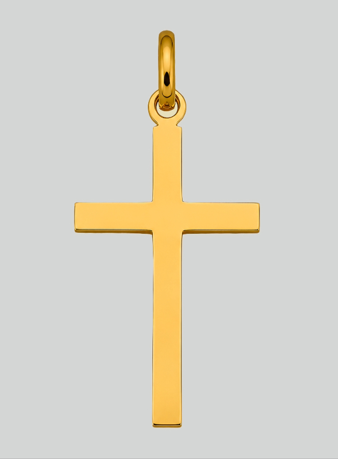 Colgante Cruz de Cristo Oro Amarillo Macizo (pic 3)