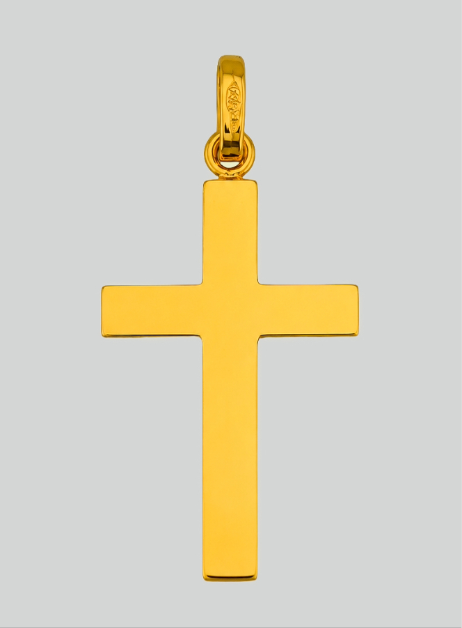 Pingente Cruz de Cristo Esculpida – Ouro Maciço Amarelo (pic 3)