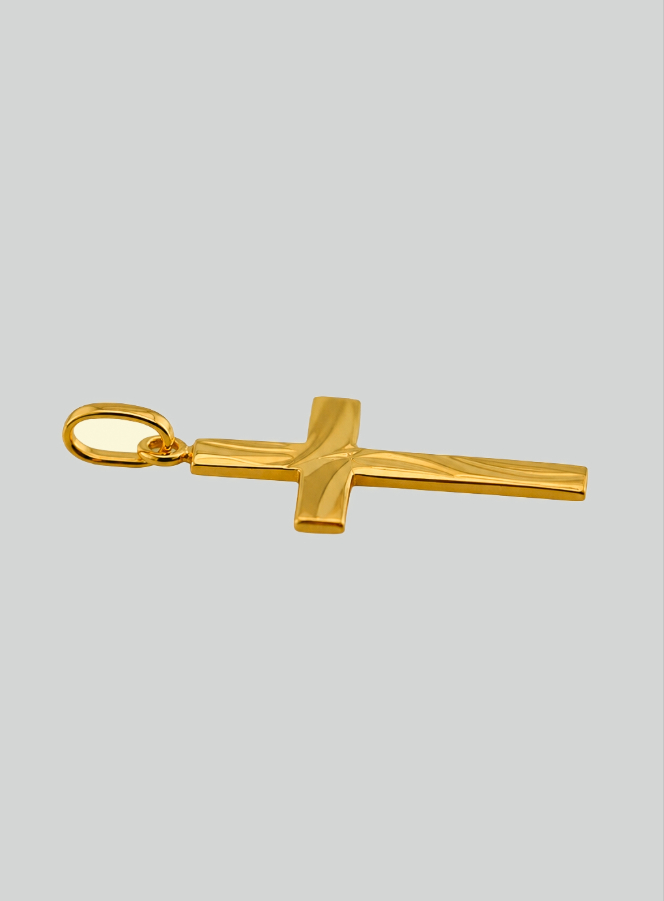 Pingente Cruz de Cristo Esculpida – Ouro Maciço Amarelo (pic 4)
