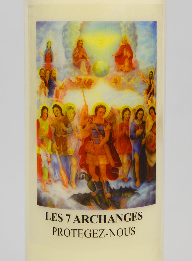 Vela de Novena aos 7 Arcanjos - 17.5cm (pic 3)