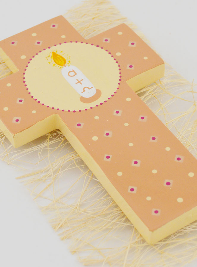 Cruz Infantil de Vela de Alfa Omega - Beige (pic 3)