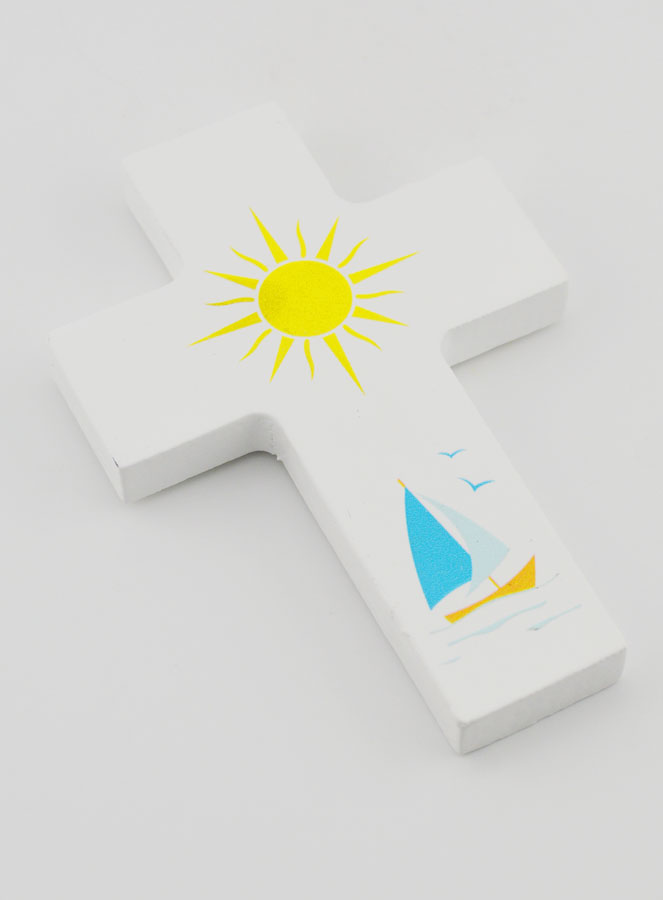 Cruz de Madeira Branca - Jesus Meu Guia (pic 3)