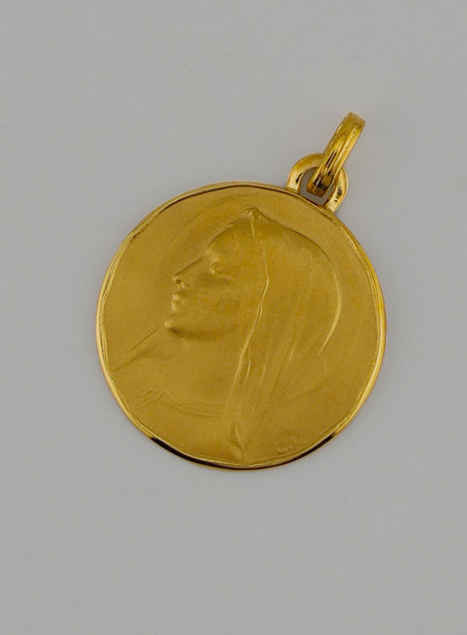 Medalla de la Santísima Virgen con Velo en Oro (pic 3)