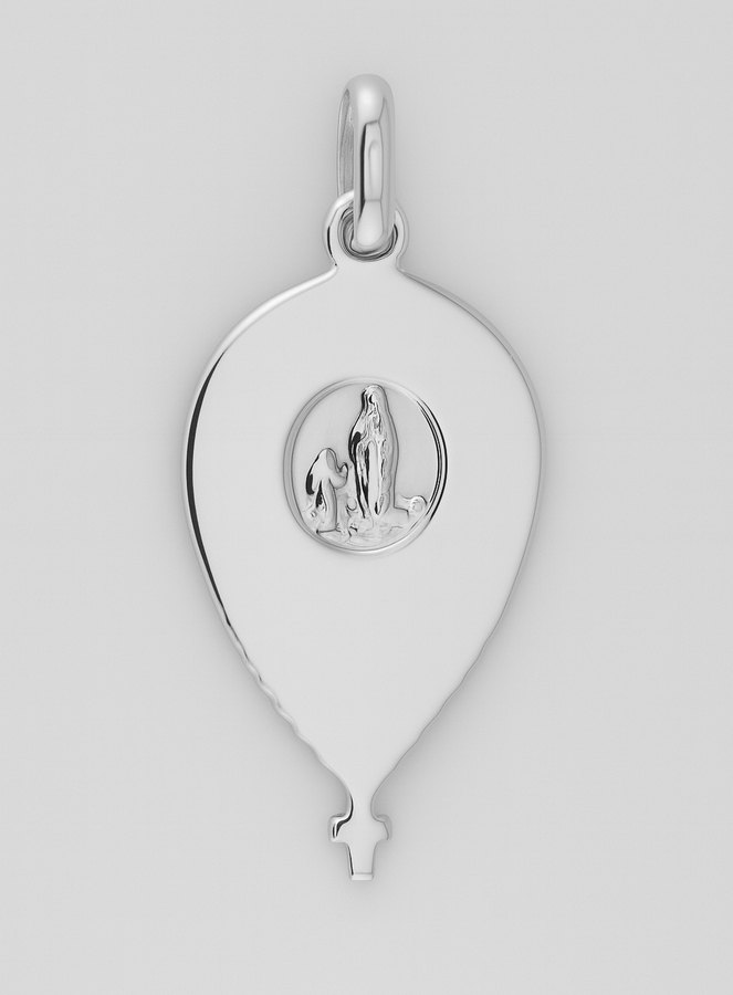 Medalha Gota Santa Virgem com Véu em Prata (pic 3)