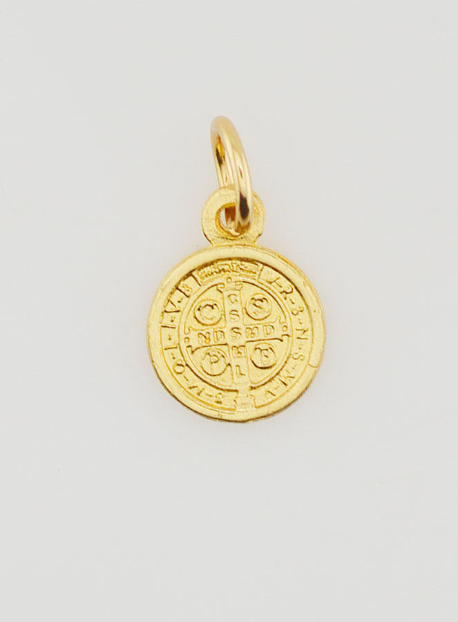 Medalla de San Benedicto Dorada - 12 mm (pic 4)