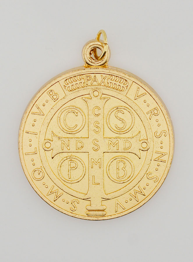 Medalla de San Benedicto Dorada - 36 mm (pic 4)