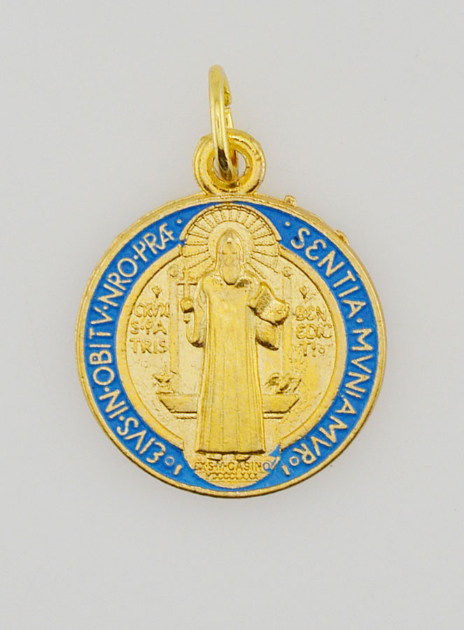 Medalla de San Benedicto Dorada - 18 mm (pic 4)