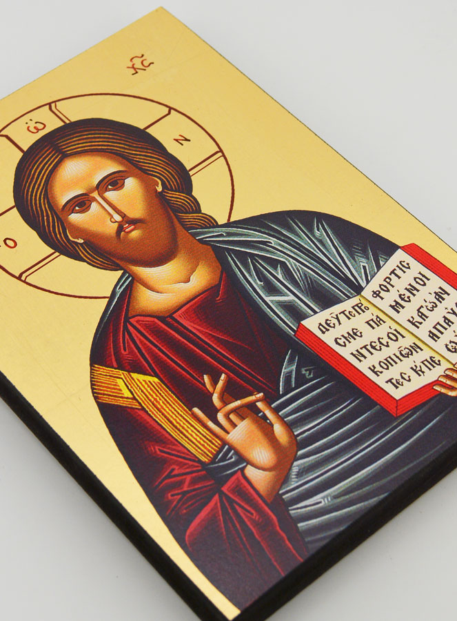 Ícone Bizantino de Cristo Pantocrator – 20 cm (pic 3)