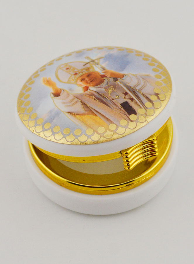 Cajita con la Imagen de Juan Pablo II - 5 cms (pic 4)