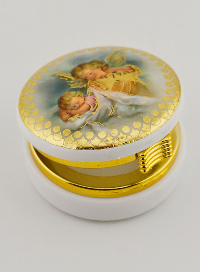 Cajita con la Imagen del Ángel protector con Linterna - 5 cms (pic 4)