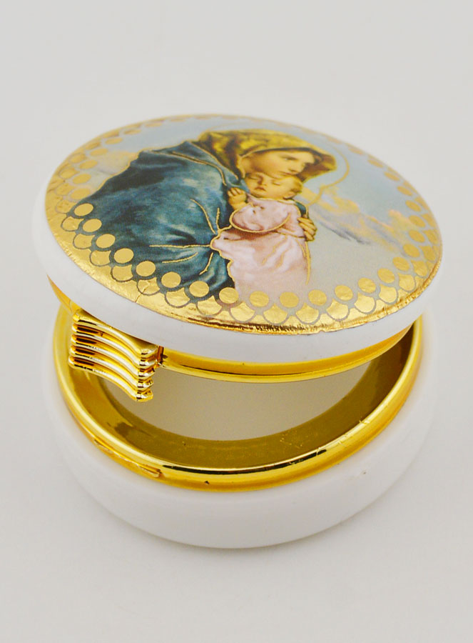 Cajita con la Imagen de la Santísima Virgen y el Niño - 5 cms (pic 4)