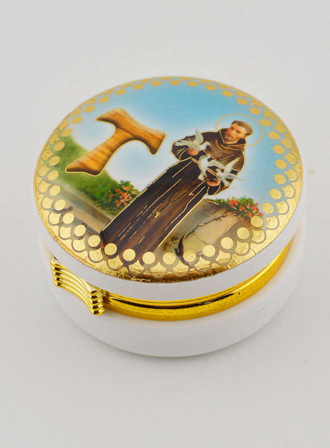 Cajita con la Imagen de San Francisco de Asís - 5 cms (pic 4)