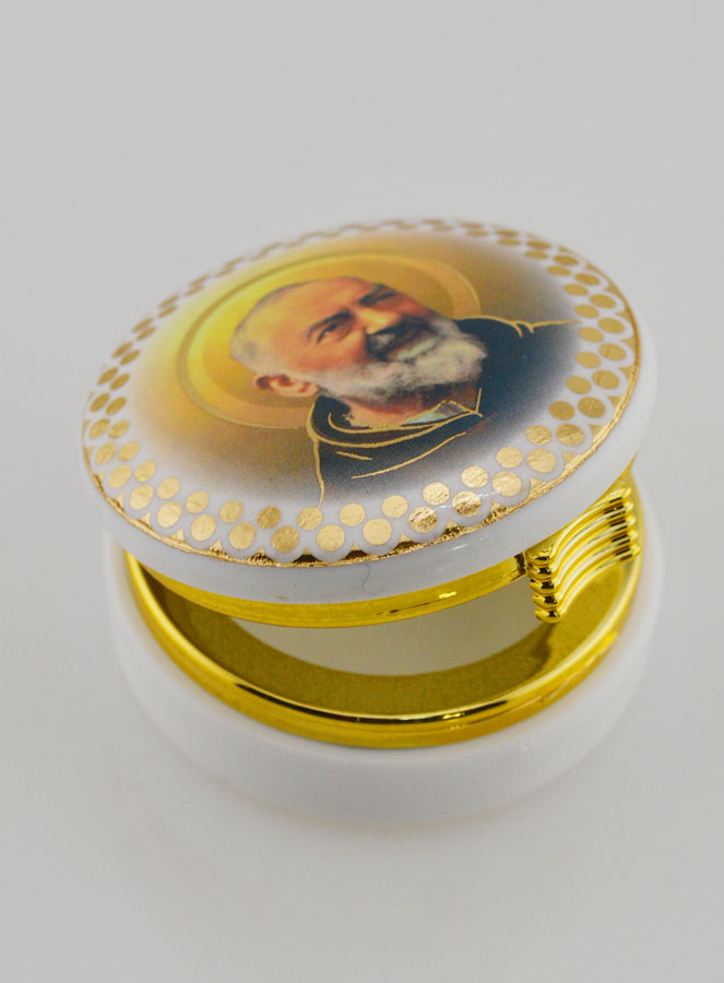 Cajita con la Imagen de San Padre Pio - 5 cms (pic 4)