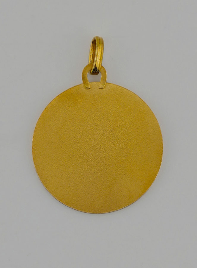 Medalla de San Miguel Arcángel en Oro Macizo de 18 Quilates - 12 mm (pic 4)