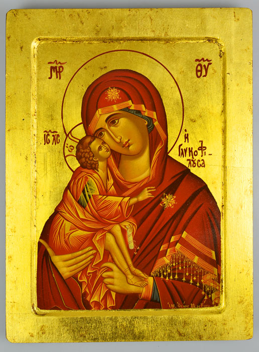 Icono Bizantino - Virgen de la Ternura - 30 cms (pic 2)