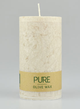 Vela de Oliva Orgánica - Color Sahara - 100% Natural - 13 X 7 cms (pic 1)