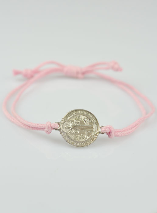 Pulsera con la Medalla de San Benito - Rosa Claro (pic 3)