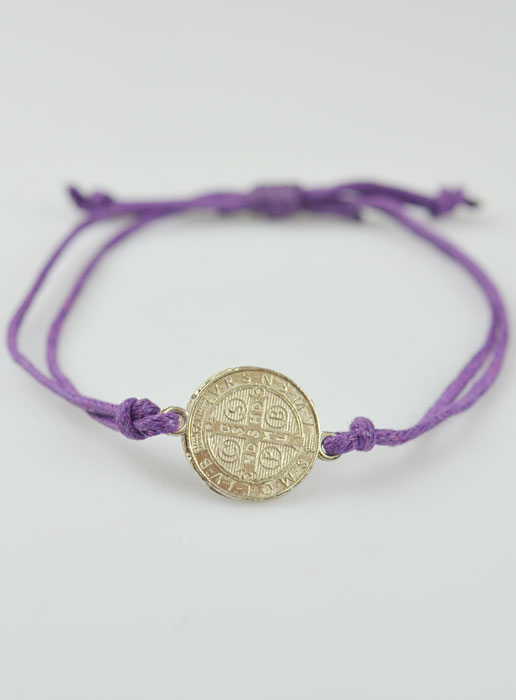 Pulsera con la Medalla de San Benito - Violeta (pic 2)