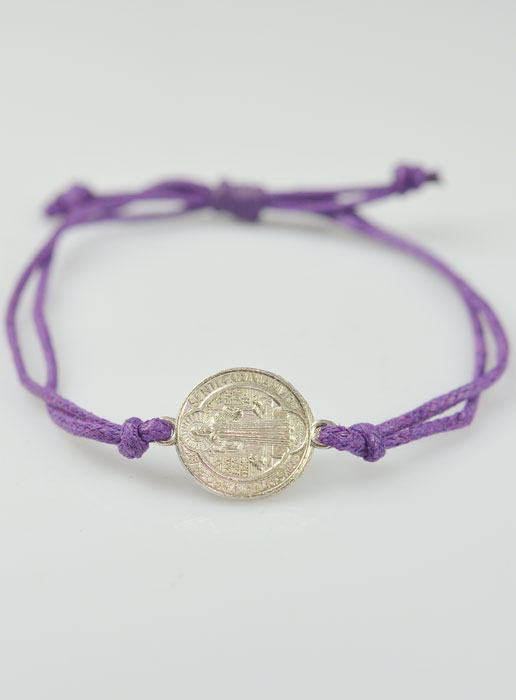 Pulsera con la Medalla de San Benito - Violeta (pic 3)