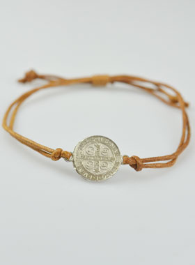 Pulsera con la Medalla de San Benito - Café (pic 1)