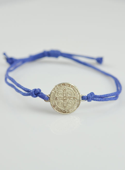 Pulsera con la Medalla de San Benito - Azul (pic 3)