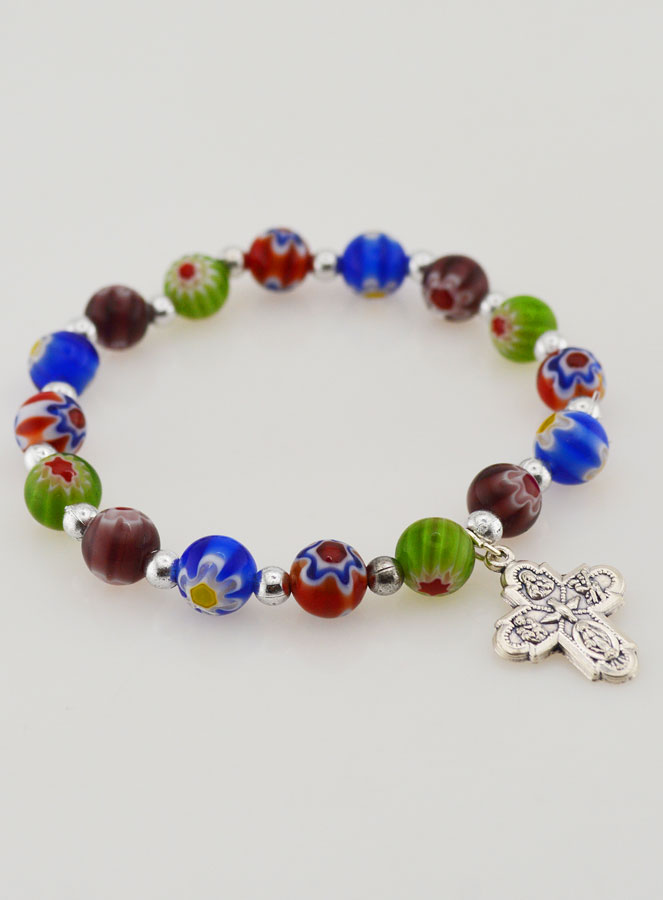 Pulsera Religiosa en Perlas de Murano (pic 3)