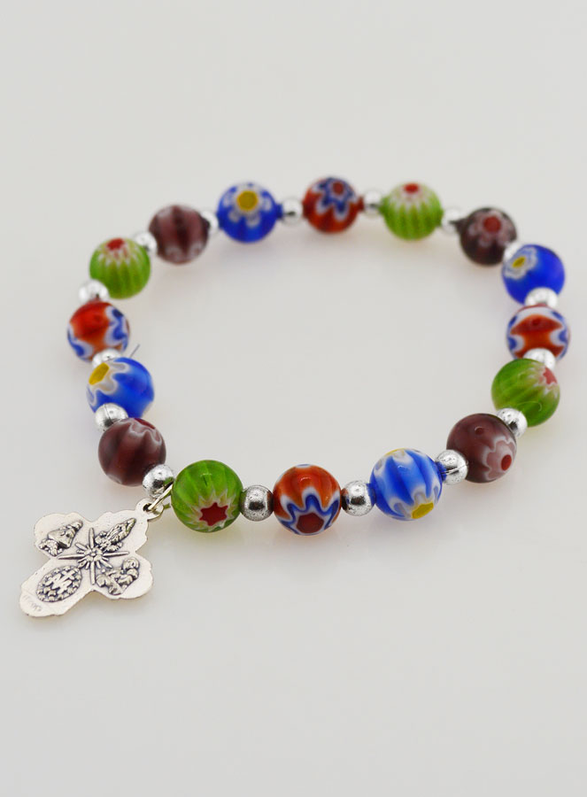 Pulsera Religiosa en Perlas de Murano (pic 4)