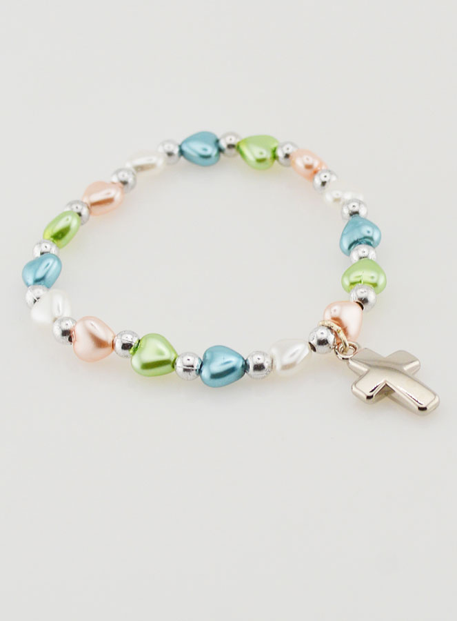 Pulsera Religiosa Infantil - Cruz y Corazón de Amor (pic 3)