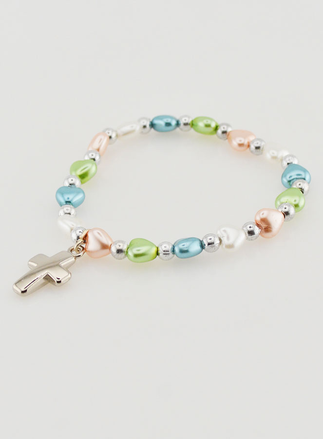 Pulsera Religiosa Infantil - Cruz y Corazón de Amor (pic 4)