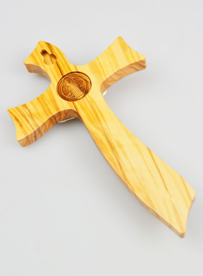 Cruz de San Benito en Madera de Olivo - 18 cms (pic 4)