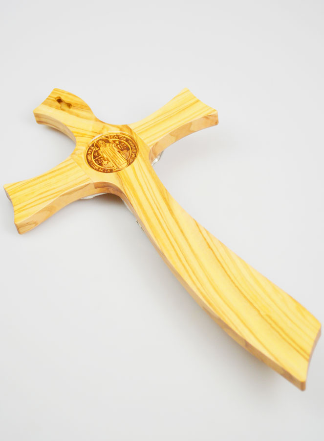 Cruz de San Benito en Madera de Olivo - 32 cms (pic 4)