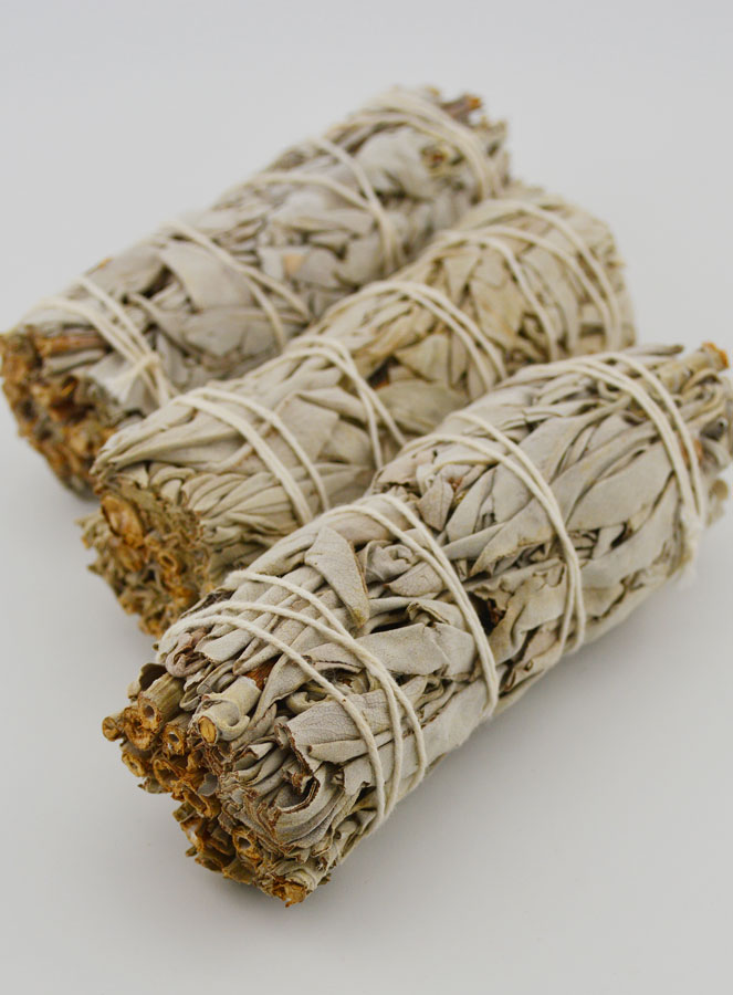 Smudge de Salvia Blanca Natural - 11 cms (pic 3)