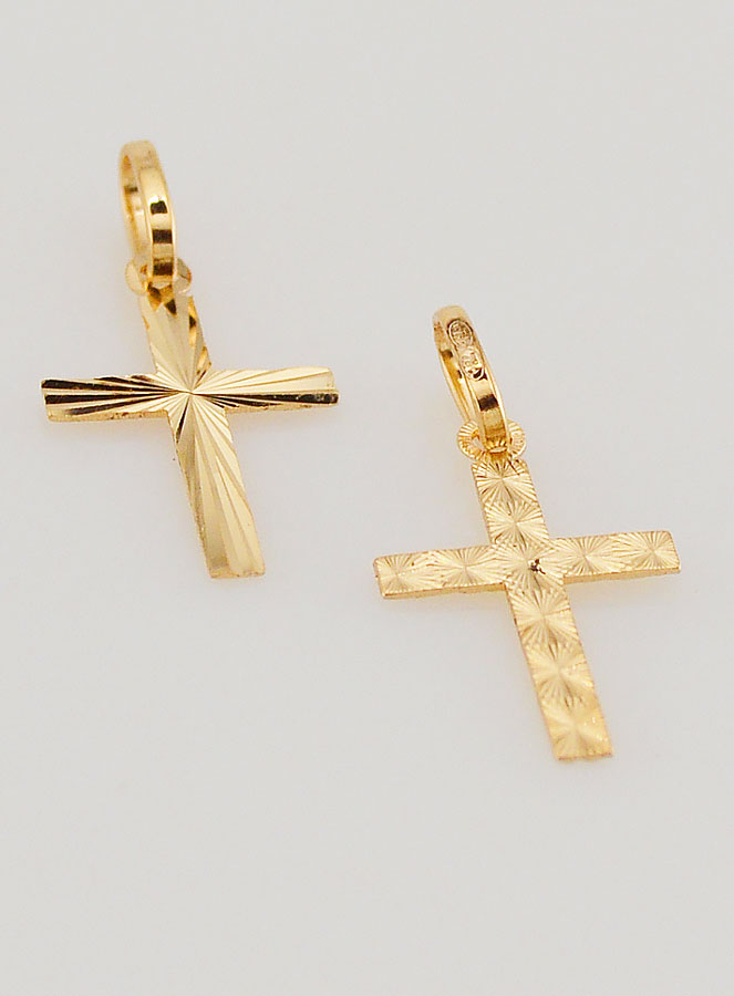 Colgante Cruz de Cristo - Oro amarillo macizo de 18 k (pic 2)