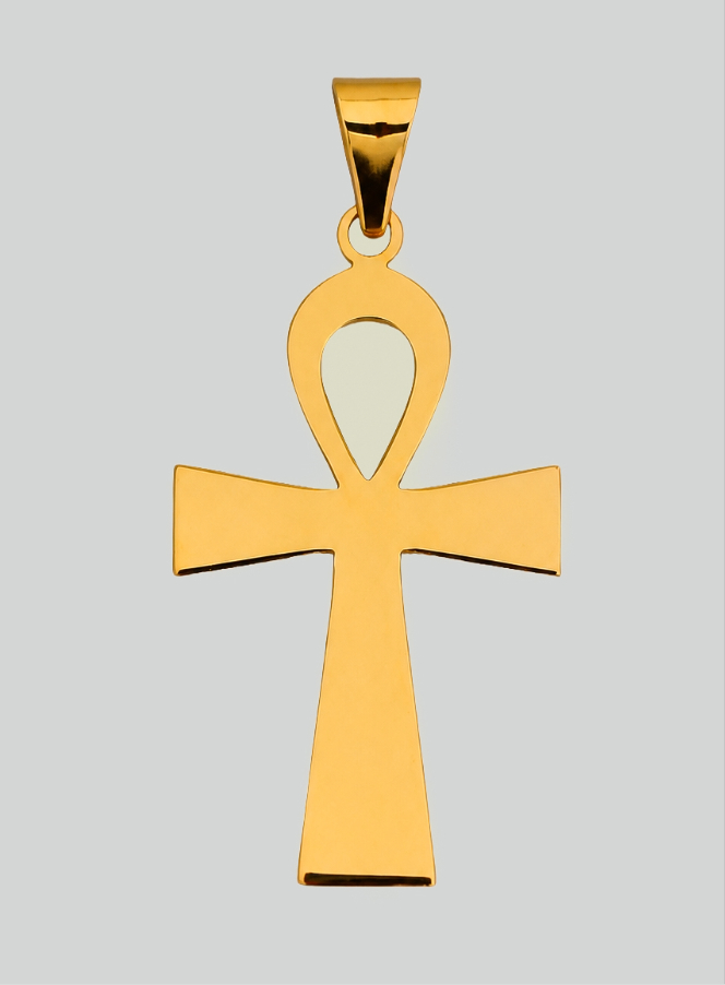 Pingente Cruz da Vida Egípcia - 22 mm - Ouro Maciço 18 Quilates (pic 3)