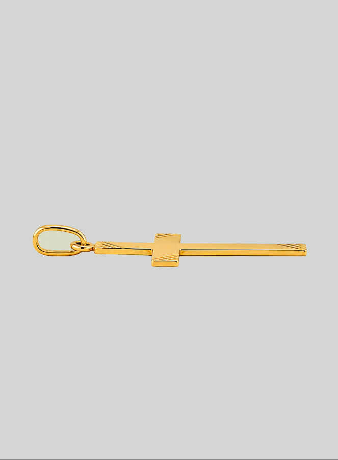 Colgante Clásico de Cruz de Diamantes - 22 mm - Oro macizo de 18 quilates (pic 4)