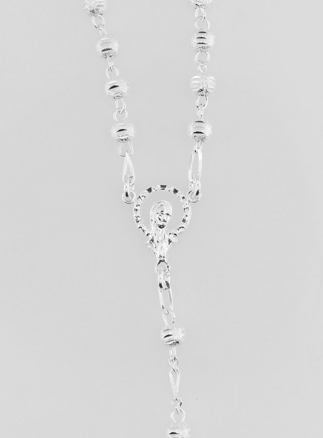Rosario en Plata de Ley 925/1000 - Granos Brillantes 3mm (pic 4)