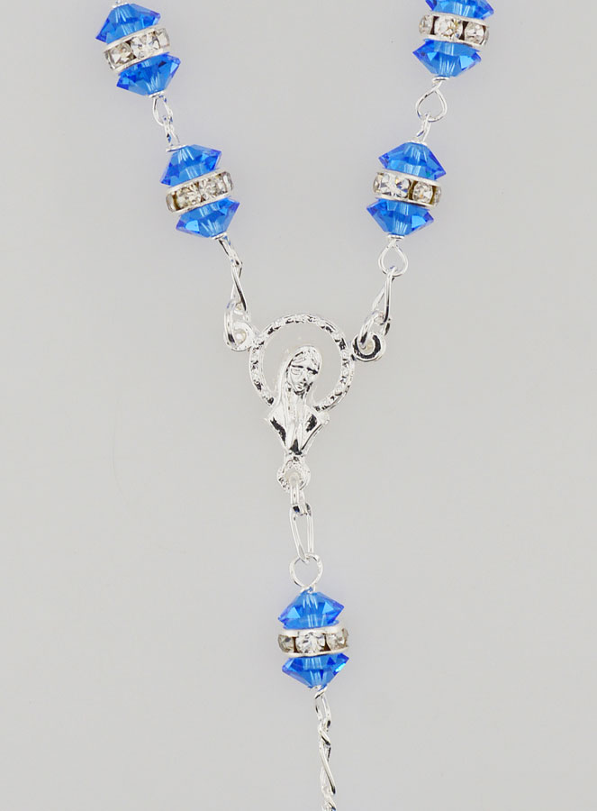 Rosario en Plata y Cristal Azul (pic 4)