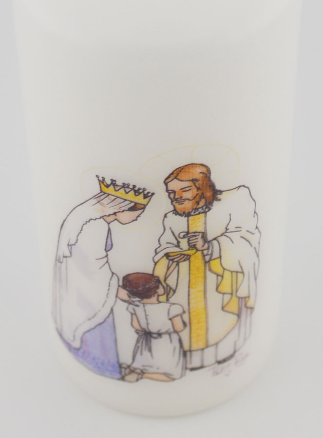 Vela Cirio de Primera Comunión Jesús y Maria - Niña Castaña (pic 4)