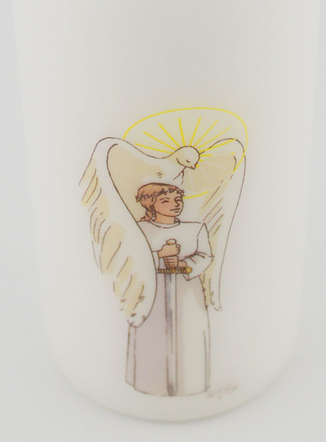 Cirio de Confirmación Caballero del Espíritu Santo - Chica Rubia (pic 4)