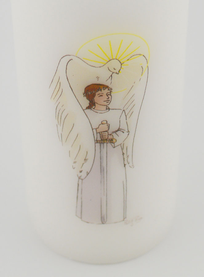 Cirio de Confirmación Caballero del Espíritu Santo - Chica Castaña (pic 4)