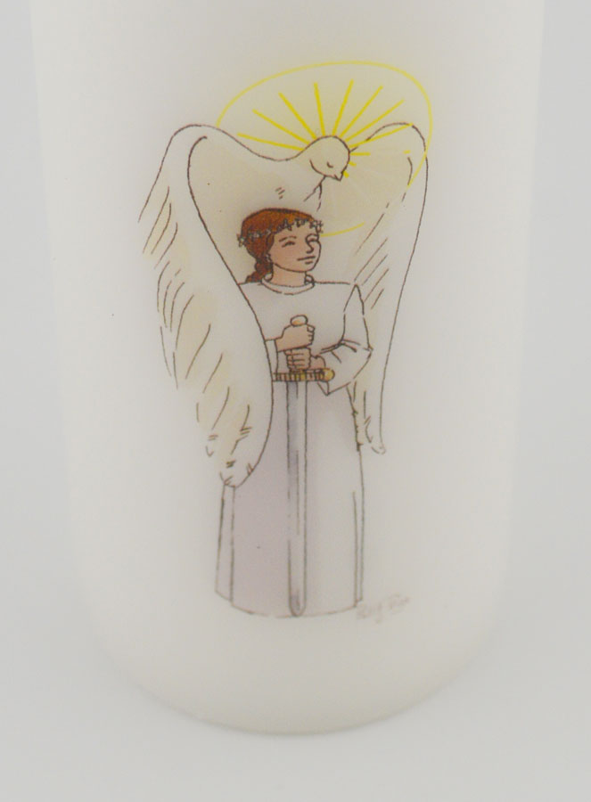 Vela Cirio de Confirmación Caballero del Espíritu Santo - Chica Castaña (pic 4)