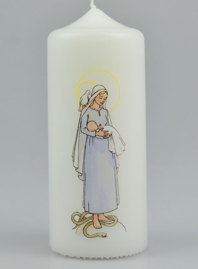 Vela Cirio de Bautismo - Virgen con Niño (pic 2)