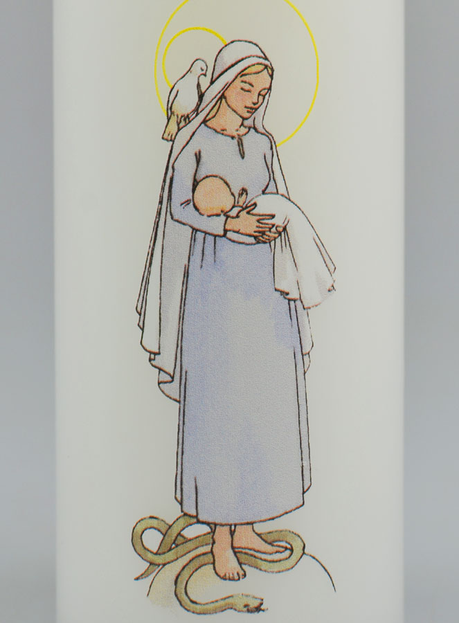 Vela Cirio de Bautismo - Virgen con Niño (pic 3)