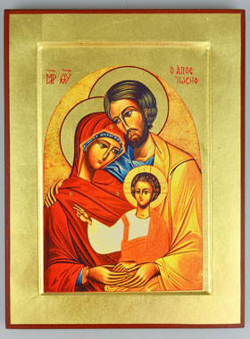 Icono Byzantino Sagrada Familia - 24cm (pic 1)
