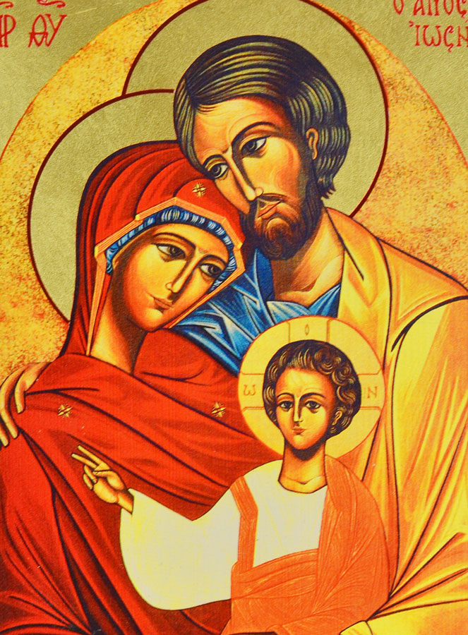 Icono Byzantino Sagrada Familia - 24cm (pic 3)