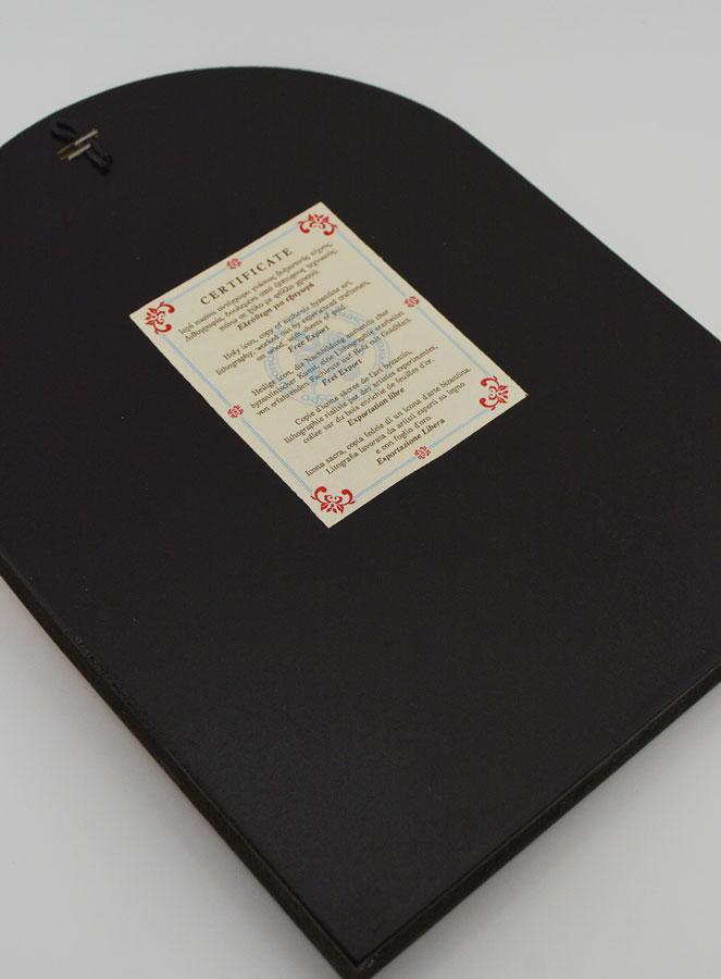 Icono Bizantino Redondeado - Nuestra Señora de Ternura 24cm (pic 4)