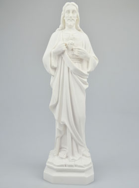 Estatua del Sagrado Corazón de Jesús en Alabastro - 32 cms (pic 1)