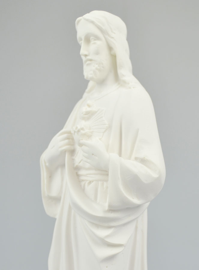 Estatua del Sagrado Corazón de Jesús en Alabastro - 32 cms (pic 4)