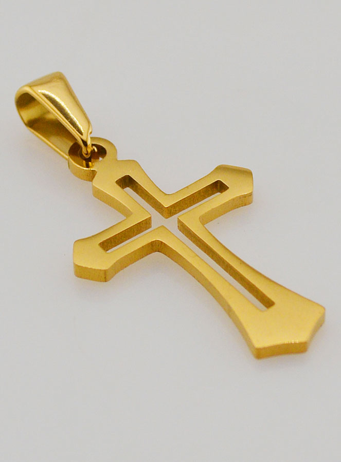 Colgante Cruz Calada - Dorado (pic 3)
