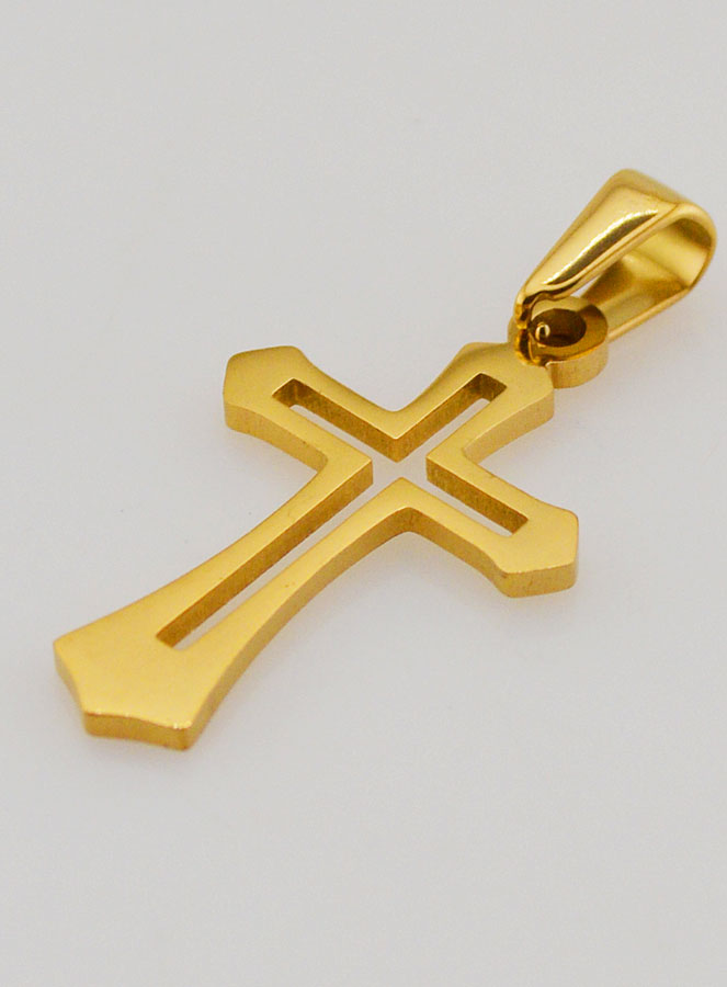 Colgante Cruz Calada - Dorado (pic 4)